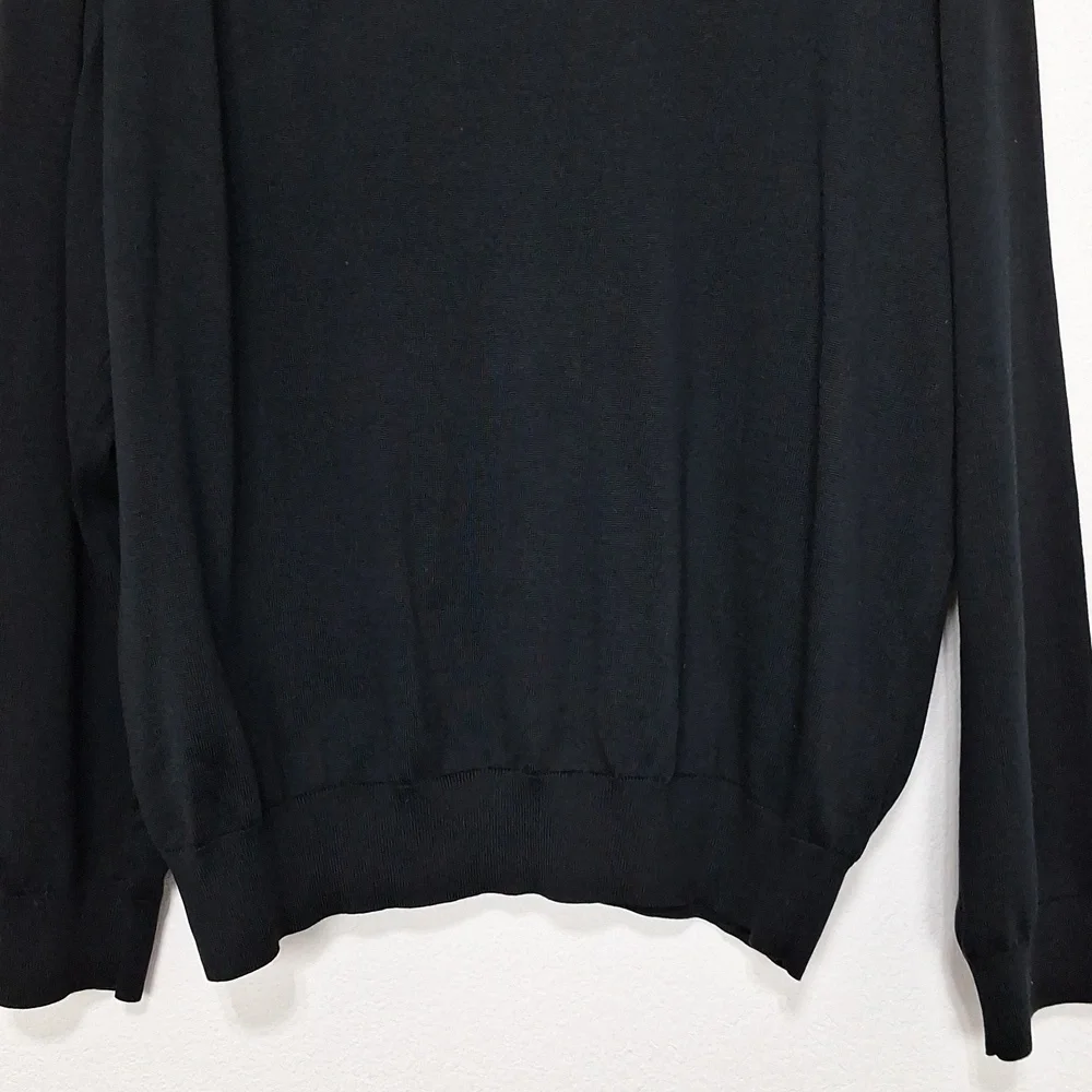 Polo by Ralph Lauren Men's Quiet Luxury Preppy Black V-Neck Sweater Size XXL